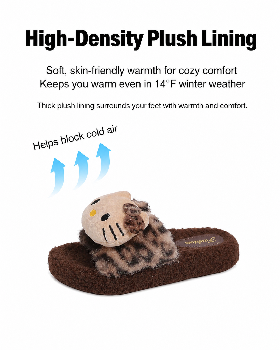 Cute Cartoon Cat Plush Slippers