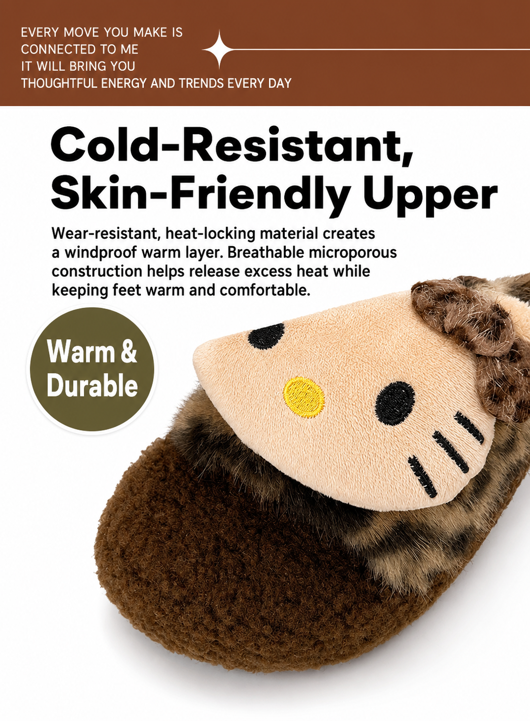 Cute Cartoon Cat Plush Slippers