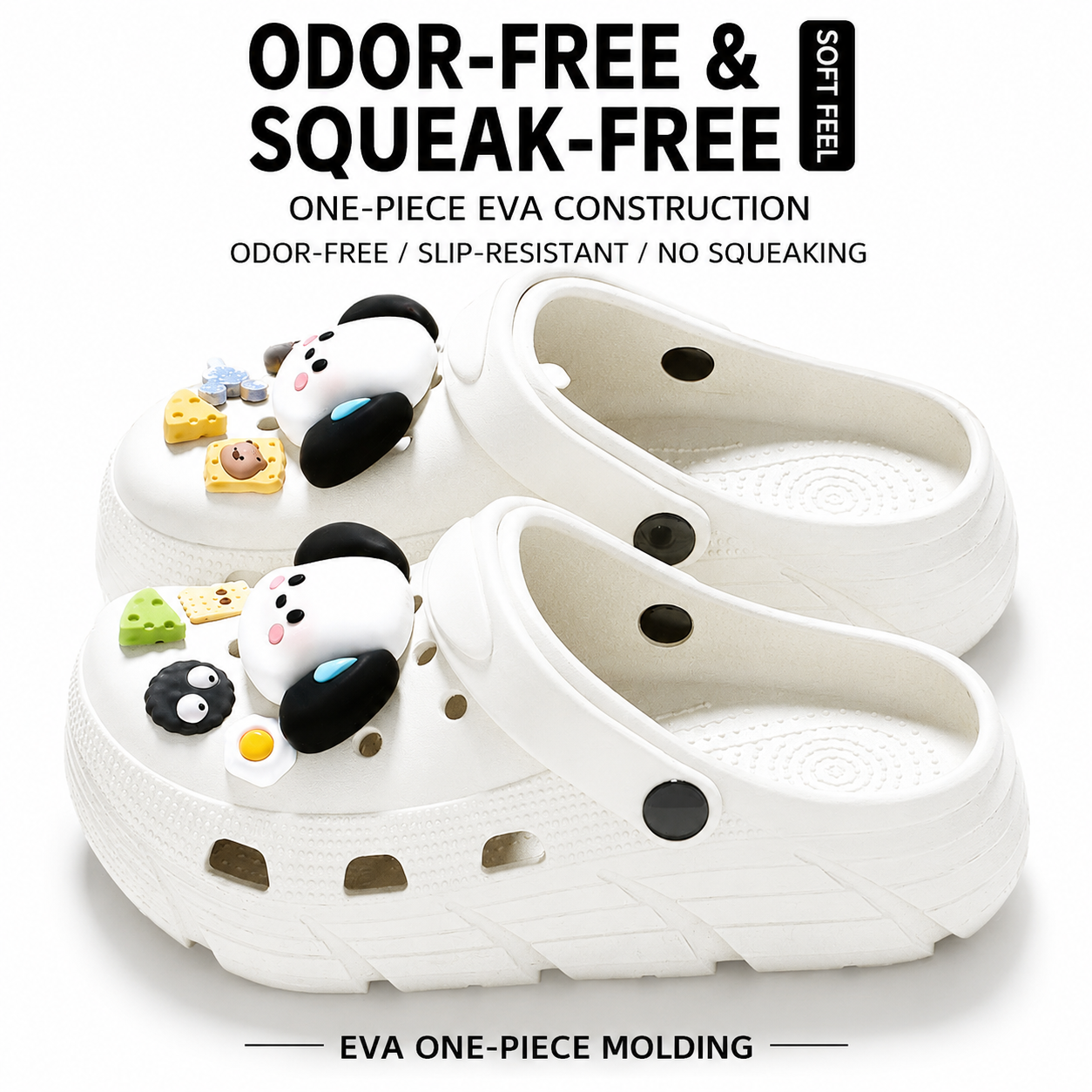 Panda Charm Clogs