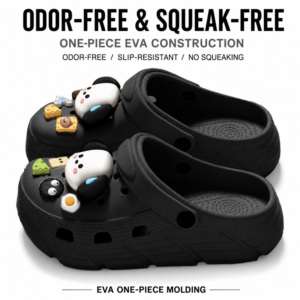 Panda Charm Clogs
