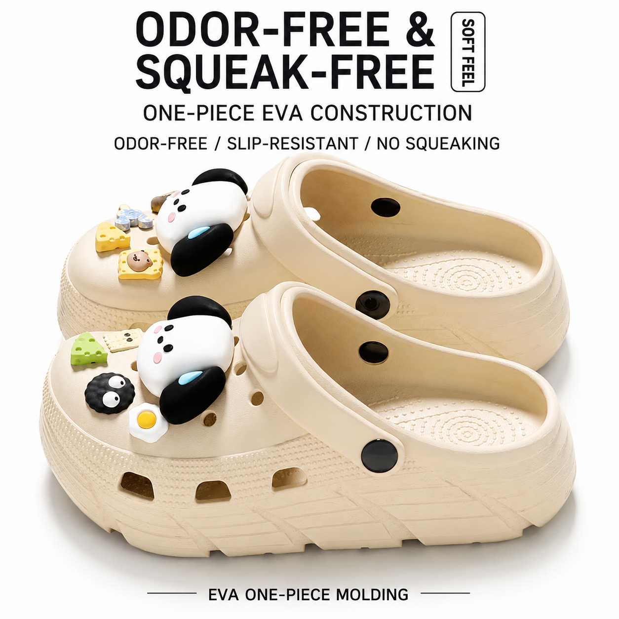 Panda Charm Clogs