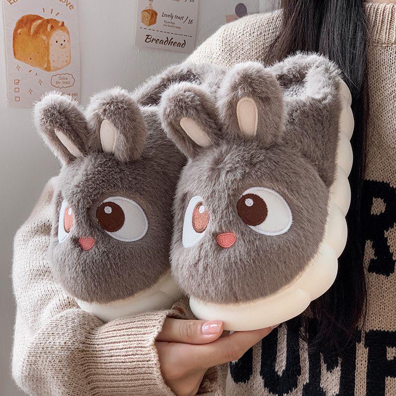 Cute Bunny Kitty Plush Slippers