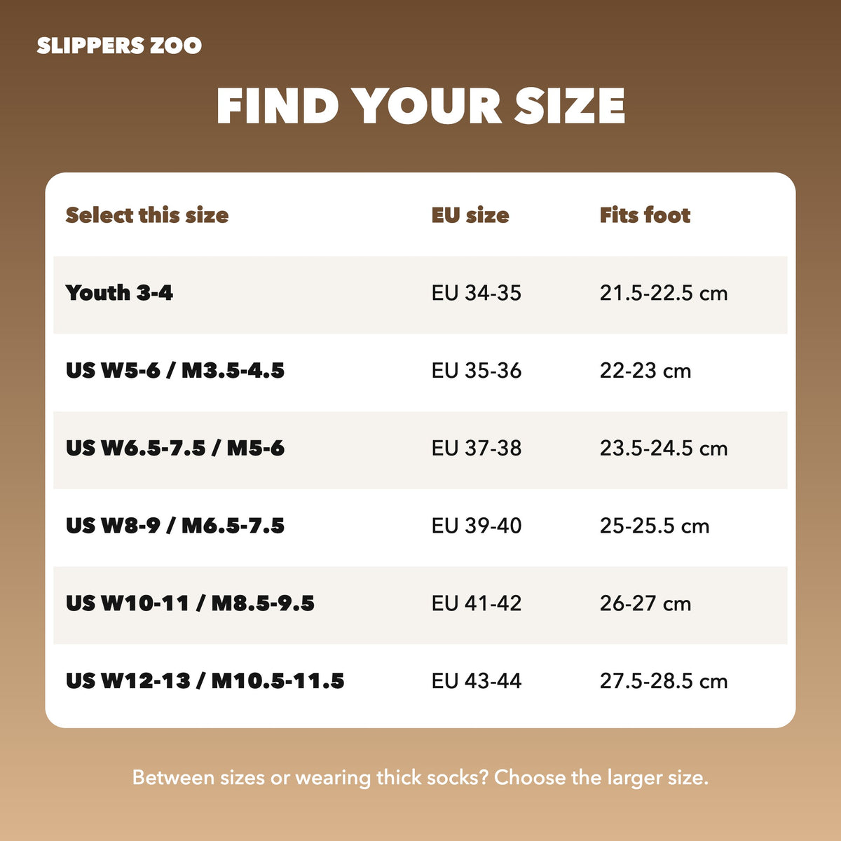 Cozy Capybara Cloud Slides US size chart