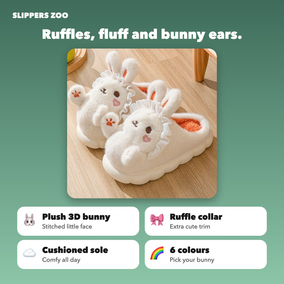 Rabbit Fluffy Slippers feature highlights