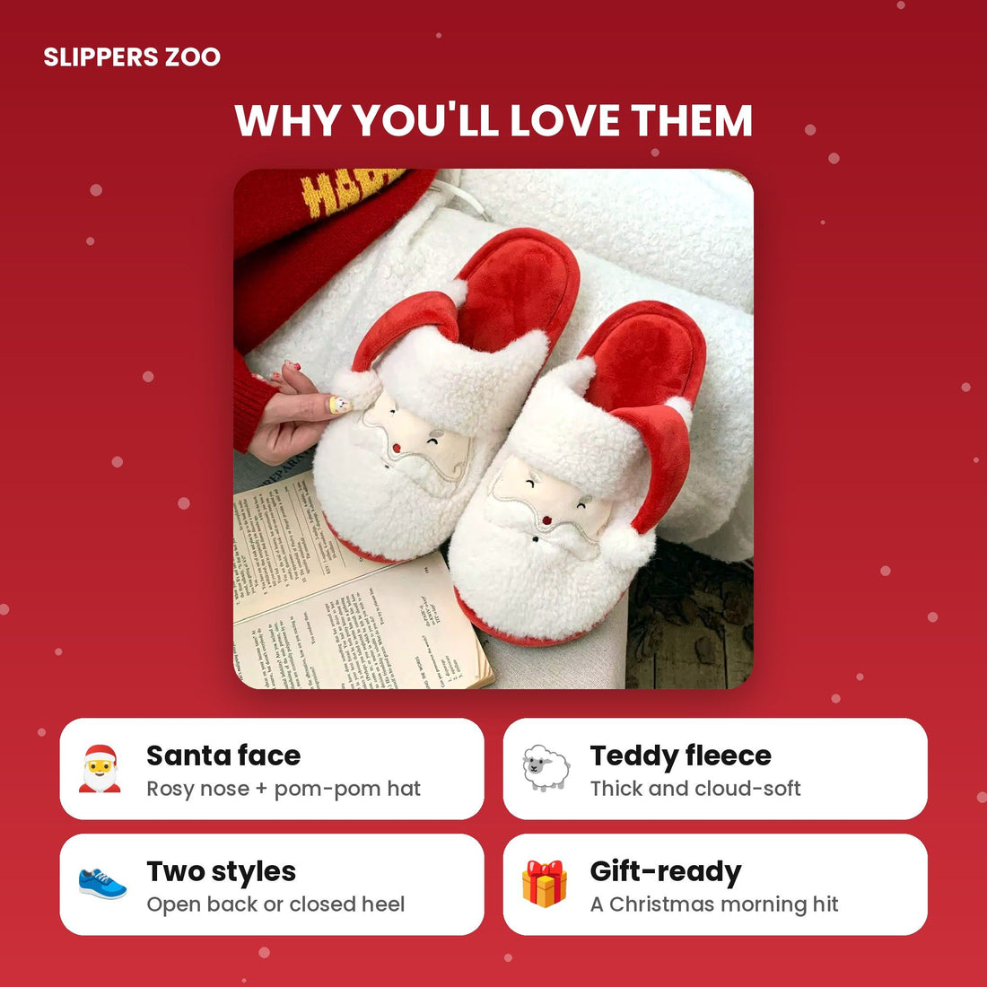 Jolly Santa Fluffy Slippers