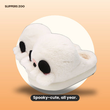 Boo Skull Fluffy Slippers main photo